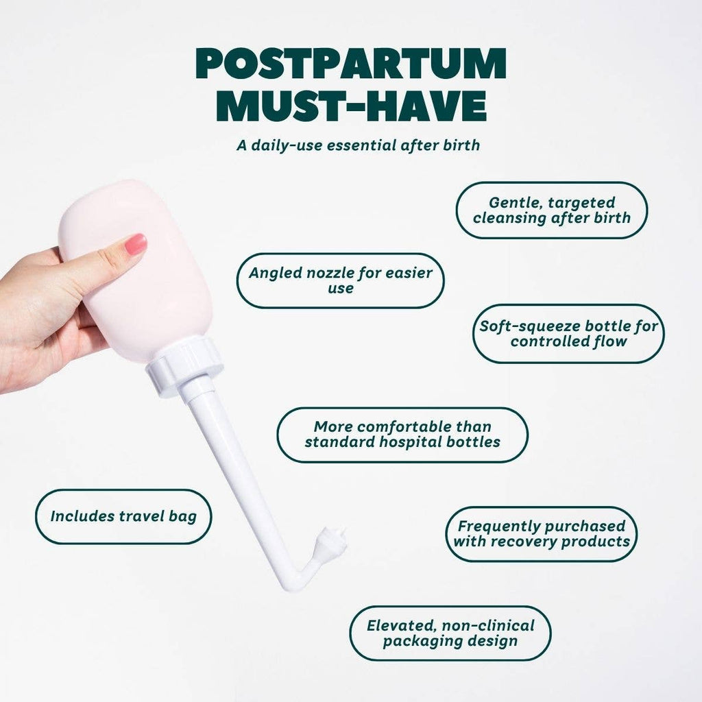 Postpartum Peri Wash Bottle — Angled Nozzle, BPA-Free