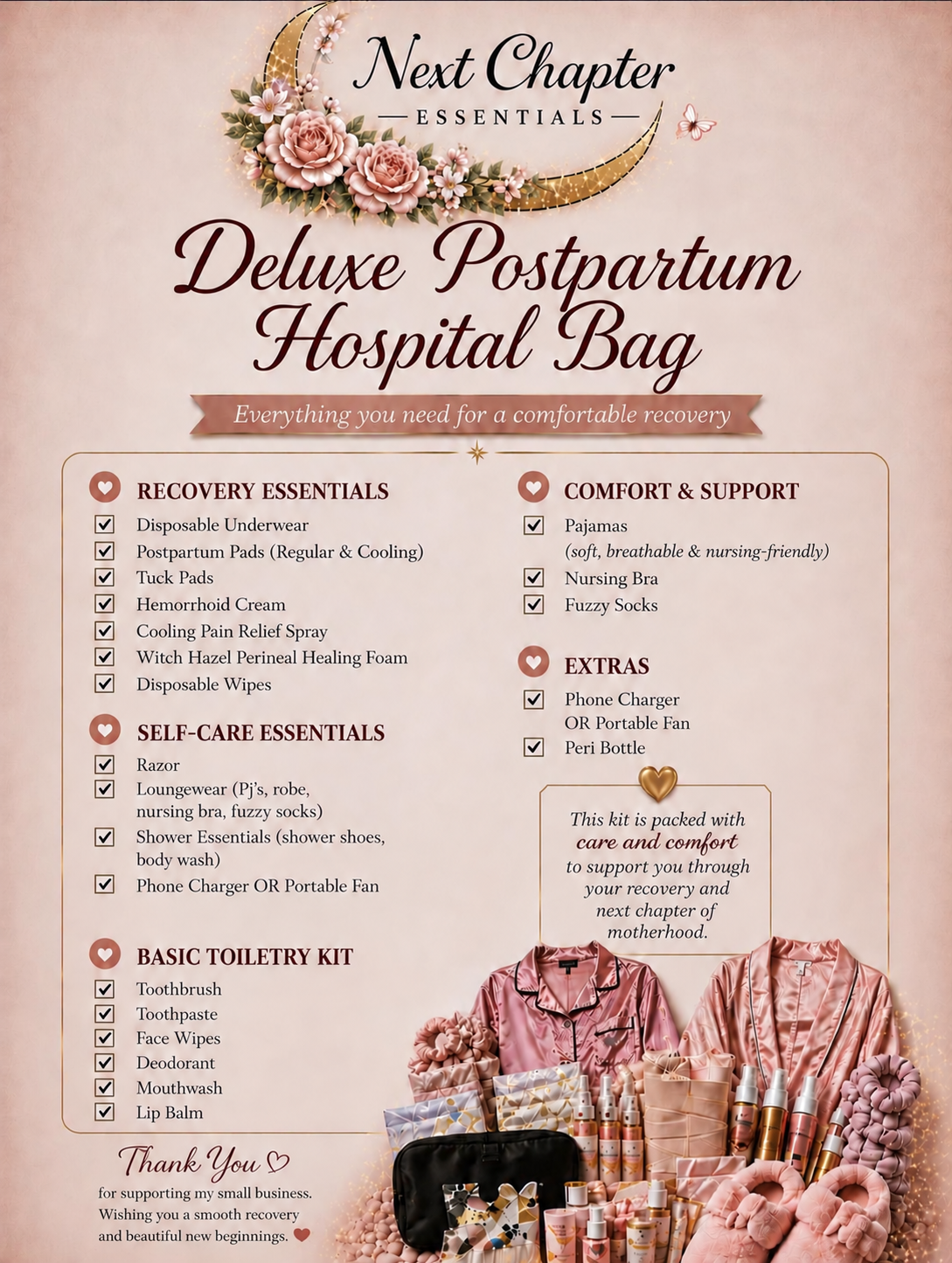 (Best seller) Deluxe Recovery Hospital Bag