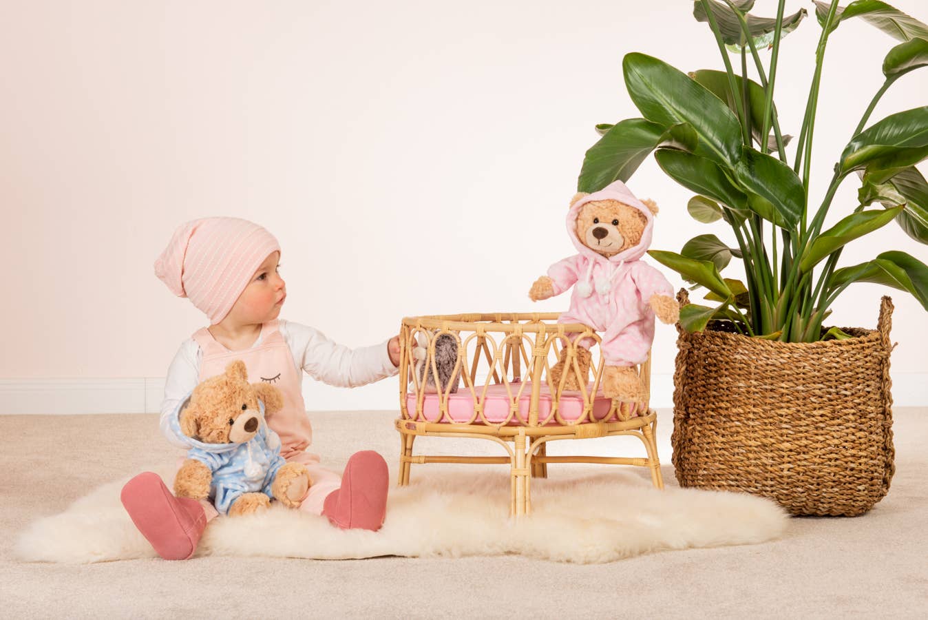 Pink pajamas bear 30 cm - plush toy - soft toy